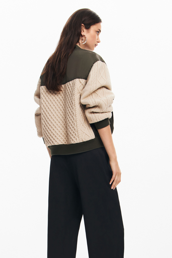 Shop Khaki Bomber Jacket By Desigual - Origen Imports