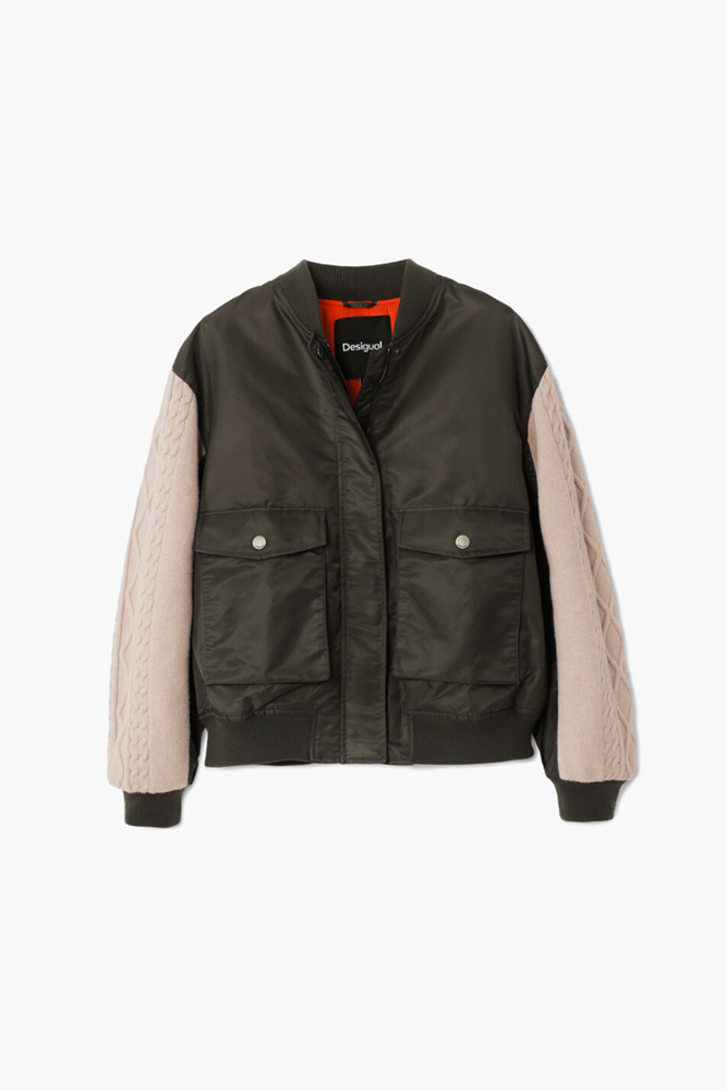 Shop Khaki Bomber Jacket By Desigual - Origen Imports