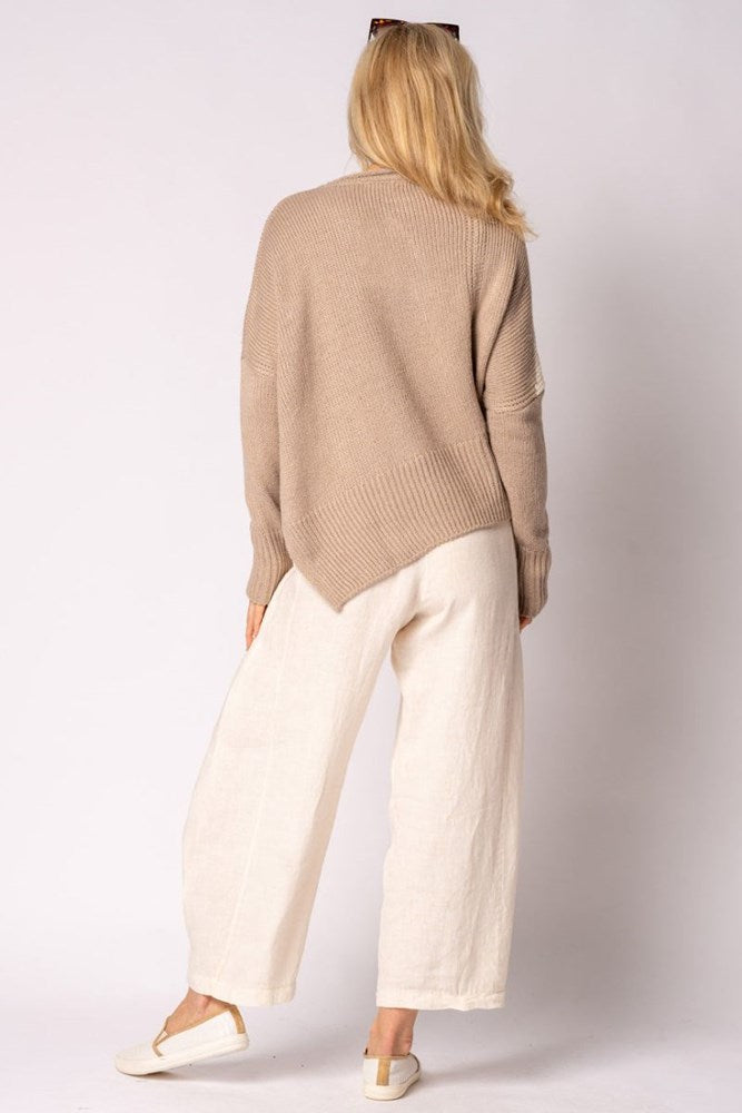 Aleria Knit Top - Latte
