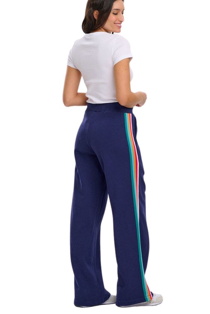 Shop Liana Joggers by SugarHill Brighton - Navy, Rainbow Trim - Origen Imports