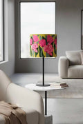 Lotus Flower cotton velvet drum shade
