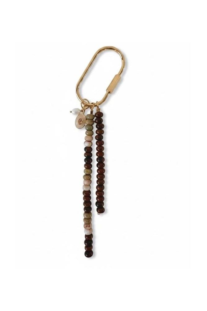 Luna brown gemstone keyring