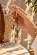 Luna brown gemstone keyring