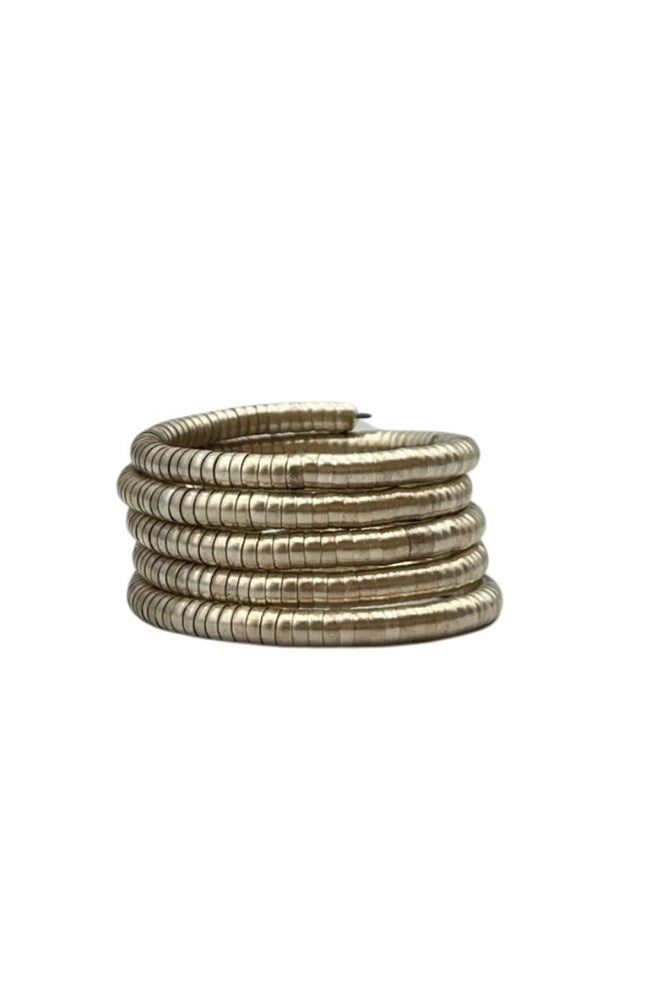 Shop Matt Gold Spiral Cuff/Bracelet by Origen - Origen Imports