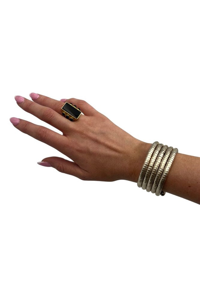 Shop Matt Gold Spiral Cuff/Bracelet by Origen - Origen Imports