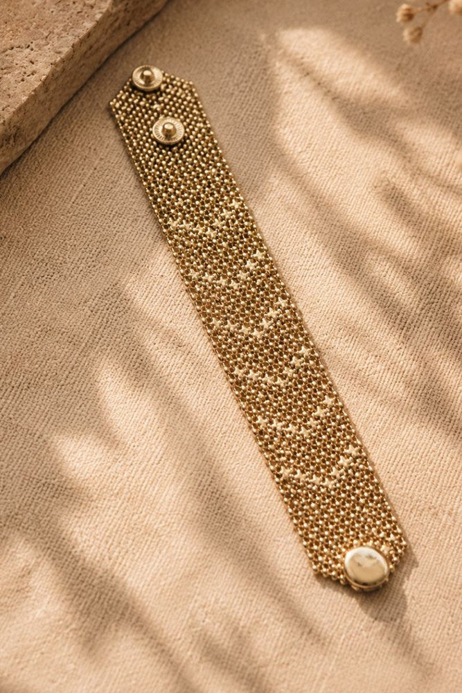 Darya Silver Mesh Bracelet W 3.5cm