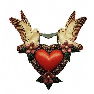 Mexican 2 Hearts w Dove - Large