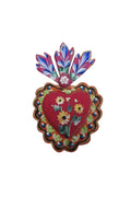 Mexican Tin Heart Handpainted Small
