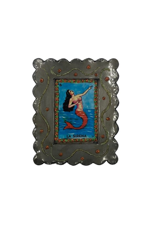 Mexican Small Tin Plaque Mermaid