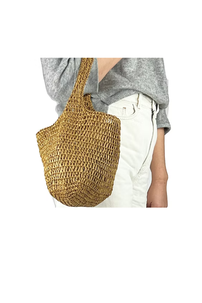 Shop Natural Paper Twine Mini Messenger Bag - Origen Imports