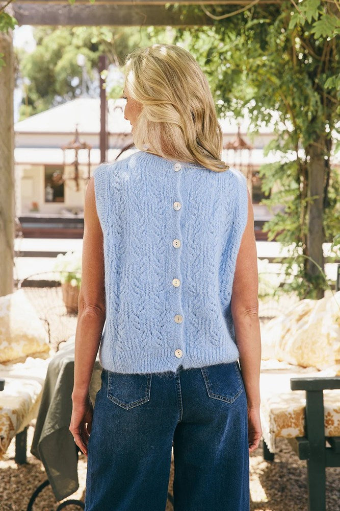 Mohair Pointelle Vest