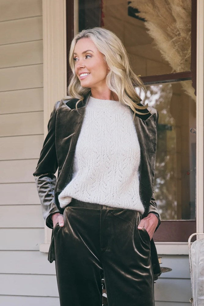 Mohair Pointelle Vest