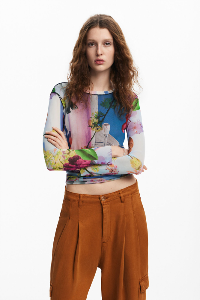 Shop Tutti Frutti Long Sleeve Top By Desigual - Origen Imports