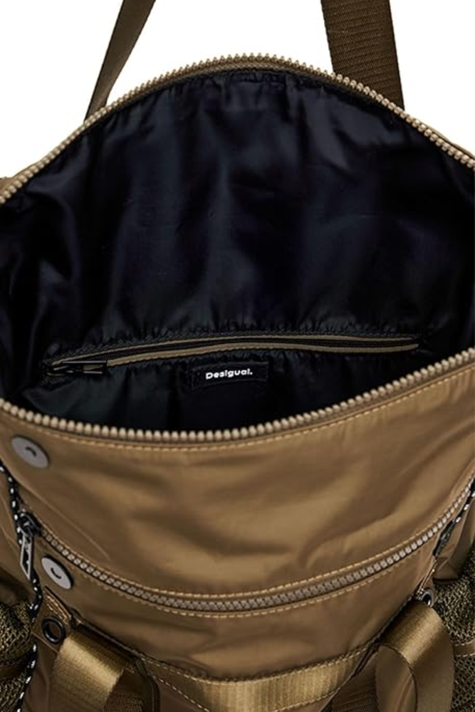 Shop Khaki Multi Position Voyager Backpack By Desigual - Origen Imports