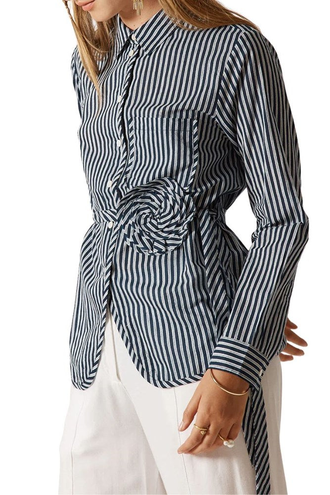 Navy Countryside Rose Top by Rubyyaya