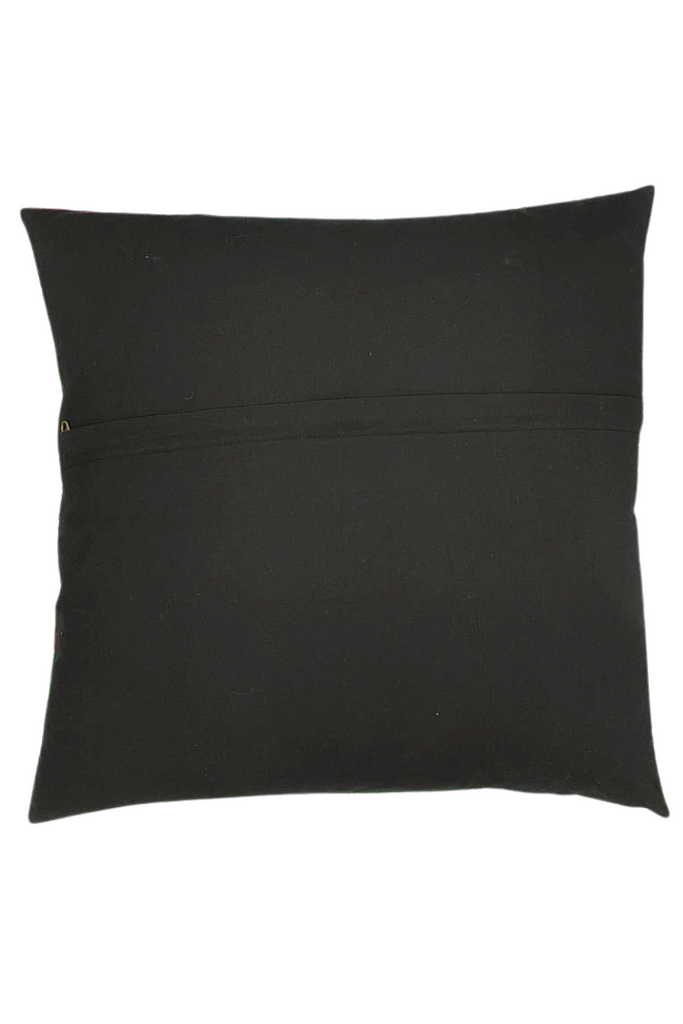 Shop Navy Embroidered Floral Square Cushion (50 x 50 cm) By Origen Imports - Origen Imports