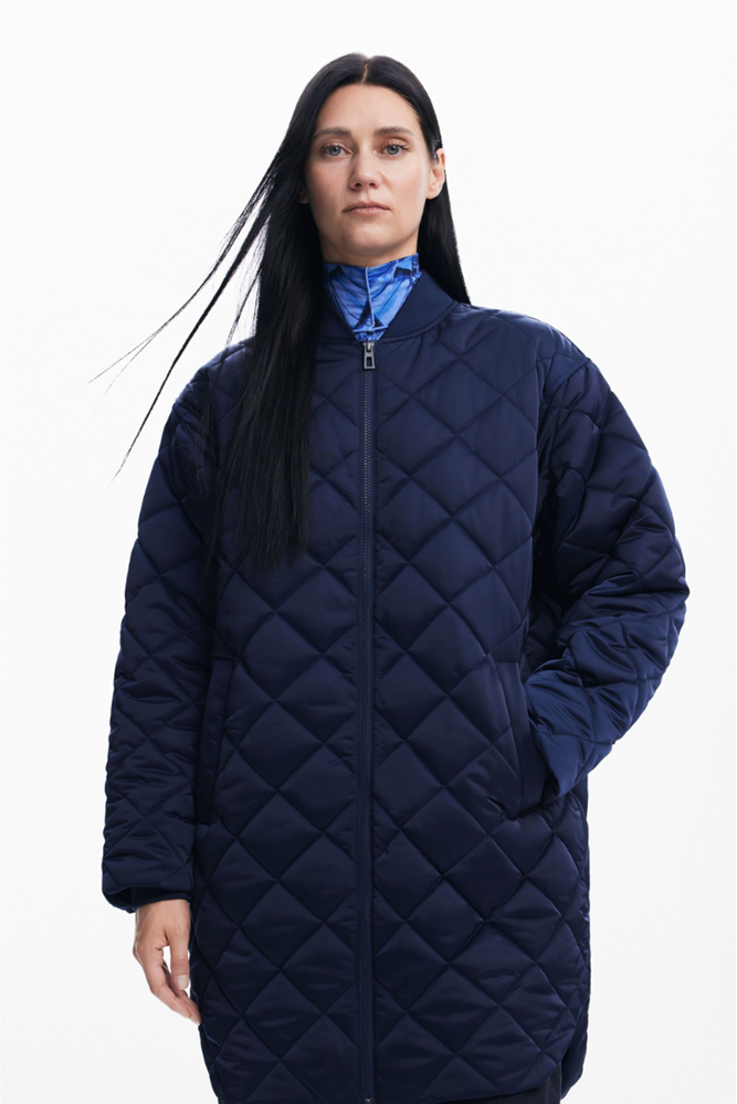 Shop Navy Oslo Padded Jacket by Desigual - Origen Imports