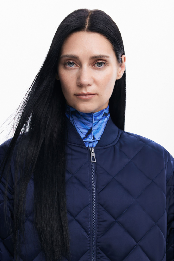 Shop Navy Oslo Padded Jacket by Desigual - Origen Imports