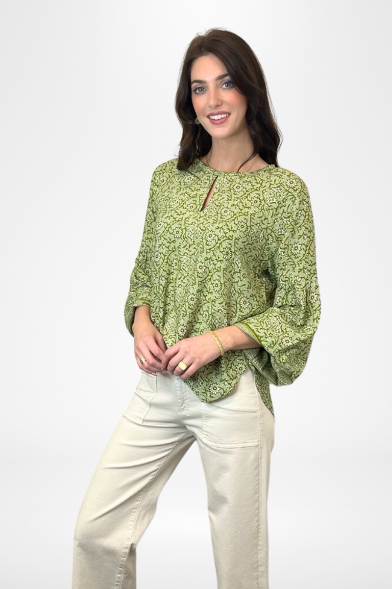 Shop Peasant Blouse Floral Garden Bliss By Pixi Carnival - Origen Imports