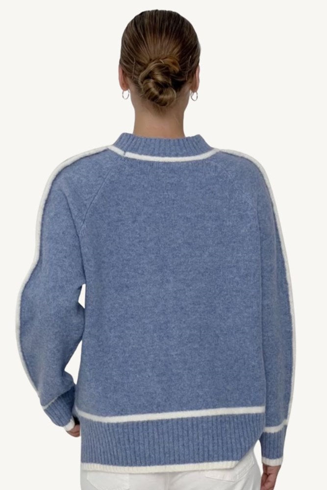 Oliver Wool Blend Jumper - Blue