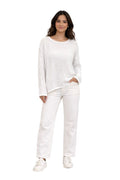 Luna Linen Blend Top – White
