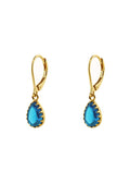 Colbalt Blue Gold Filled Tear Drop Earrings