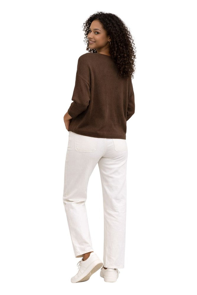 Verona Cotton Cardigan - Chocolate