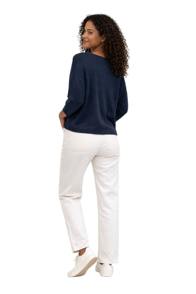 Verona Cotton Cardigan -Navy