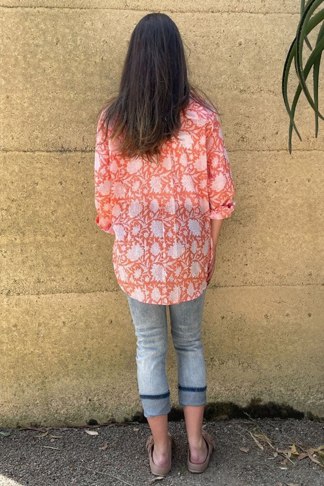 Orange Ziggy Boyfriend Shirt
