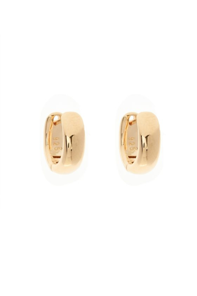 Oval Huggie Gold Earrings by GA