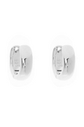 Shop Oval Huggie Silver Earrings by GA - Origen Imports
