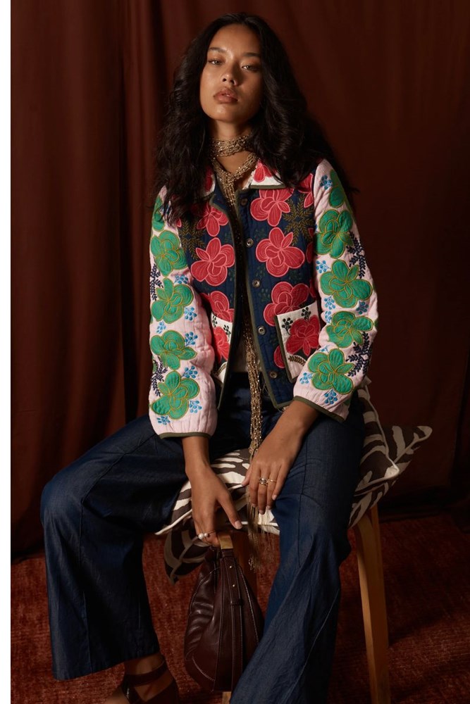 Folklore Jacket by Rubyyaya - Multi Print