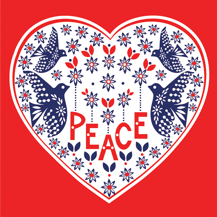 Peace Greeting Card By Aero