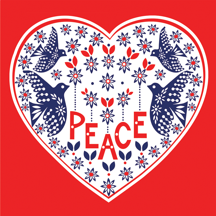 Peace Greeting Card By Aero