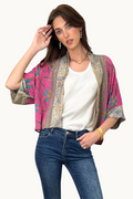 Shop Upcycled Vintage Silk Short Kimono - Various Colors - Origen Imports