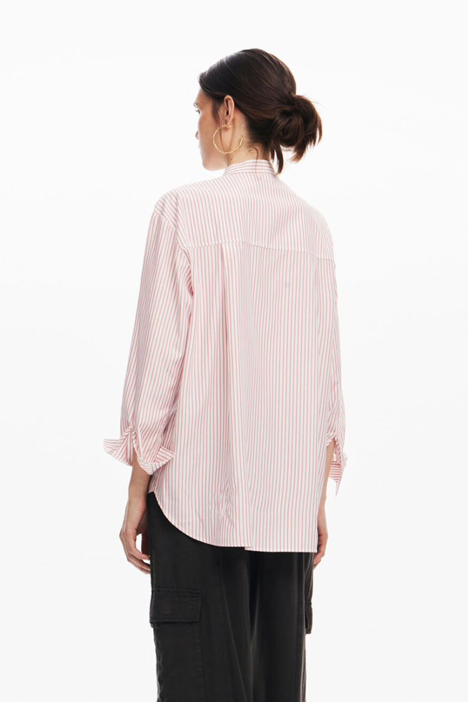 Shop Striped Floral Detail Shirt By Desigual - Origen Imports