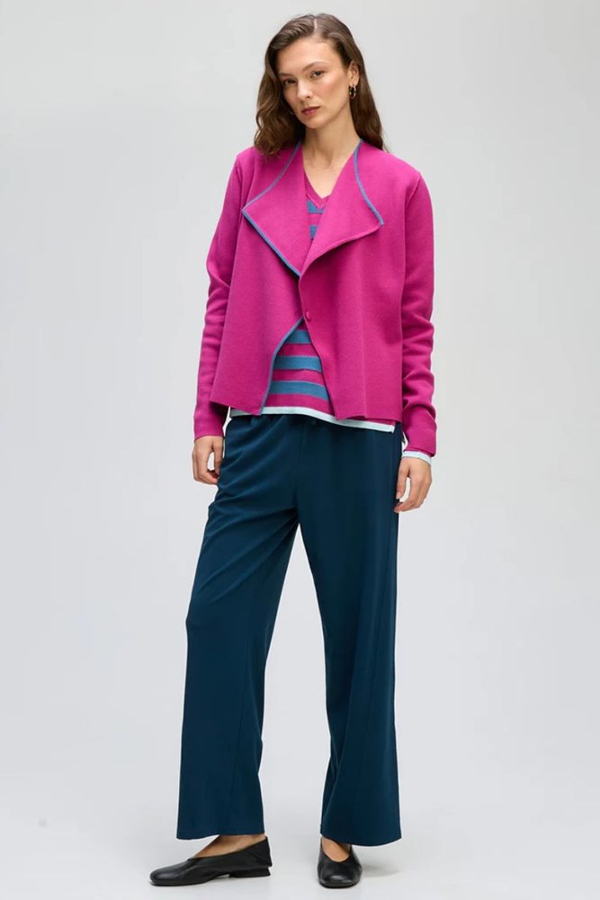 Plum Collared Milano Jacket by LD & CO