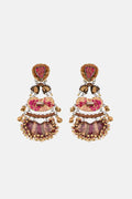 Plum Wine Statement Beaded Earrings Prunos by Ayala Bar
