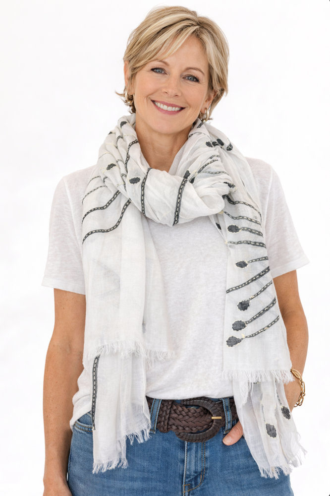 Polly Modal Scarf - Ivory