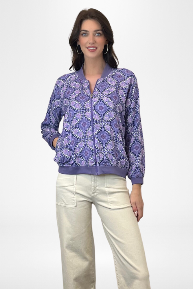 Shop Reversible Purple Bomber Jacket By Pixi Carnival - Origen Imports