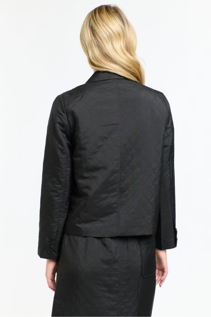 Shop Quilted Black Jacket By 365 Days - Origen Imports