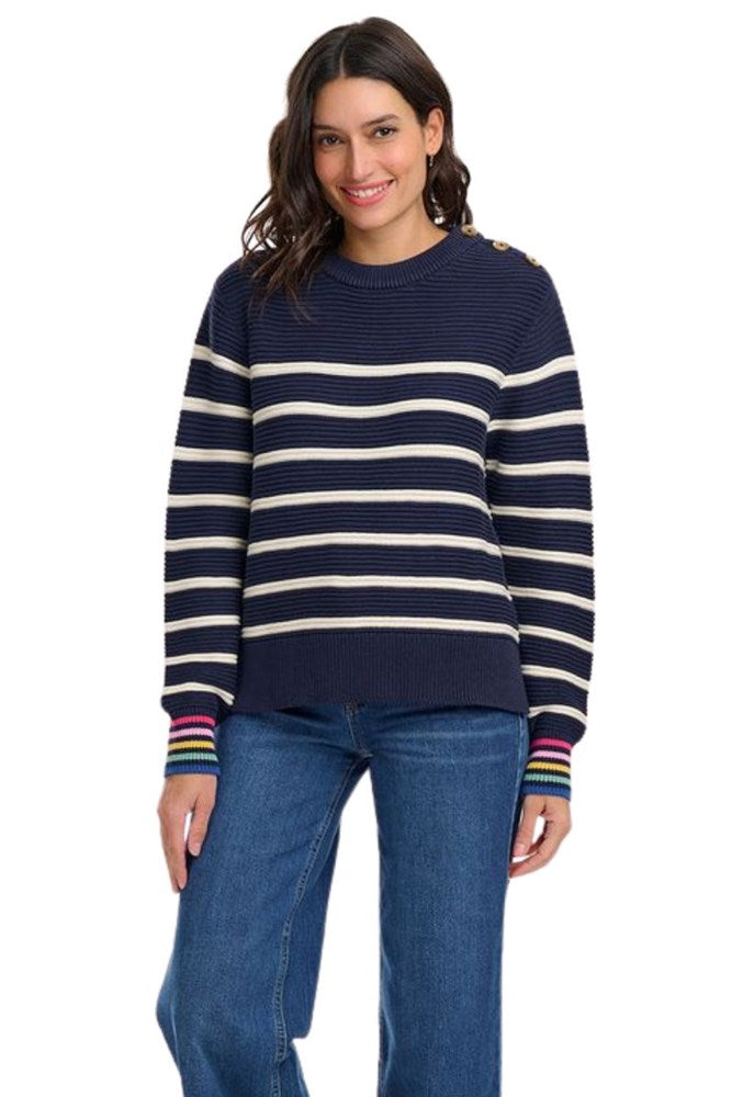 Shop Rebecca Jumper by Sugarhill Brighton - Navy & White Stripes - Origen Imports