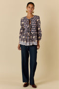 Alilia Tie Front Jacket - Navy
