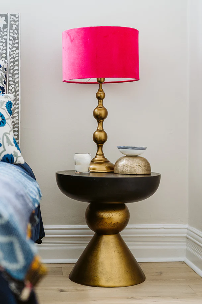 Shop Fuchsia Velvet Drum Lampshade - Origen Imports