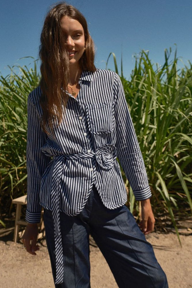 Navy Countryside Rose Top by Rubyyaya