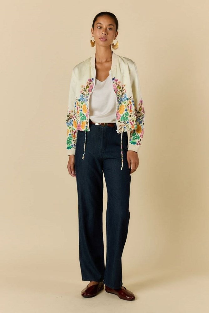 Rubyyaya Delicia Floral Jacket – Cream