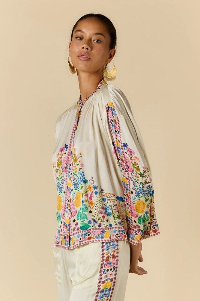 Rubyyaya Delicia Floral Shirt – Cream