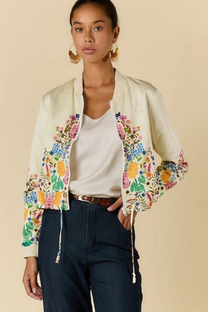 Rubyyaya Delicia Floral Jacket – Cream