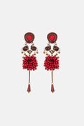 Red Beaded Sani Earrings By Ayala Bar