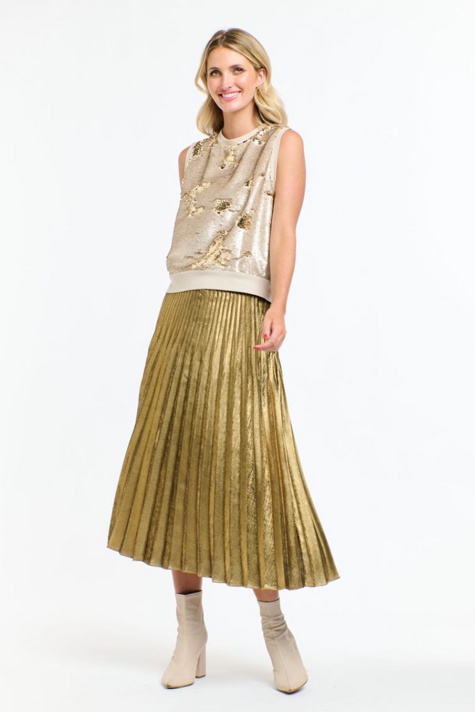Shop Sequin Gold Tank by 365 Days - Origen Imports